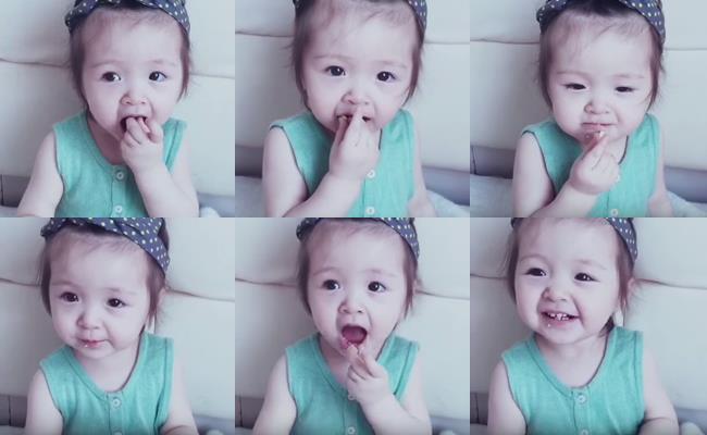 Clip Cadie thích thú ăn hạt cười toe toét dễ thương 'không chịu nổi'