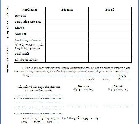 Thủ tục đăng ký kết hôn có yếu tố nước ngoài khu vực biên giới