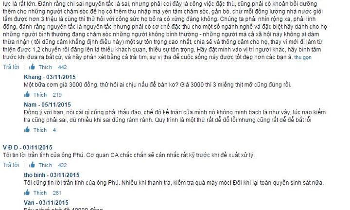 Cư dân mạng chia sẻ với Giám đốc trung tâm bảo trợ xã hội Nghệ An