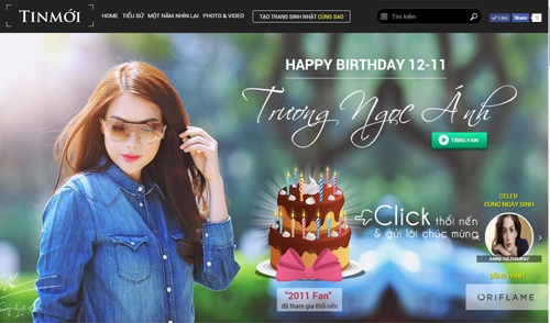 Sinh nhật Trương Ngọc Ánh: Thổi nến online nhận ngay 1,5 triệu đồng