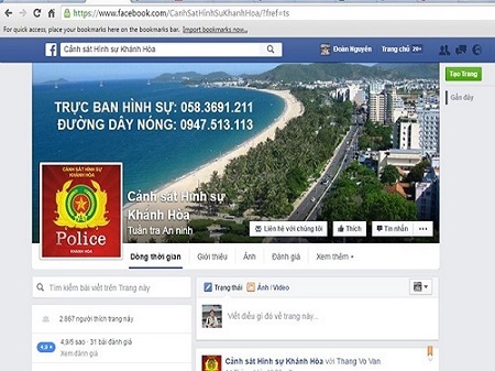 Cảnh sát hình sự lập Facebook tấn công tội phạm