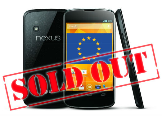 Nexus 4 chính thức hết hàng trên Play Store