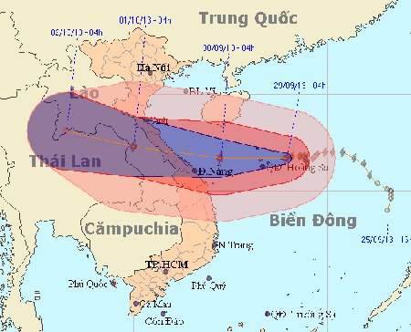 Cập nhật mới nhất của cơn bão số 10
