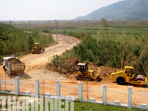 Đường vào nơi an táng Đại tướng đang gấp rút hoàn thành