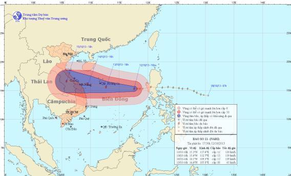 Bão giật cấp 14 hướng vào miền Trung, còn mạnh thêm