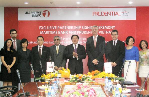  Prudential và Maritime Bank hợp tác kinh doanh bảo hiểm qua ngân hàng