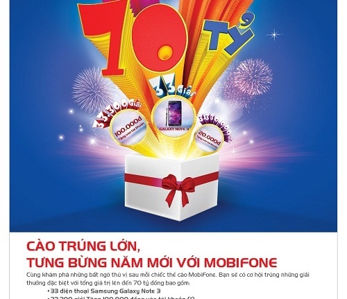 Cùng Mobifone “Cào trúng lớn - Tưng bừng năm mới”