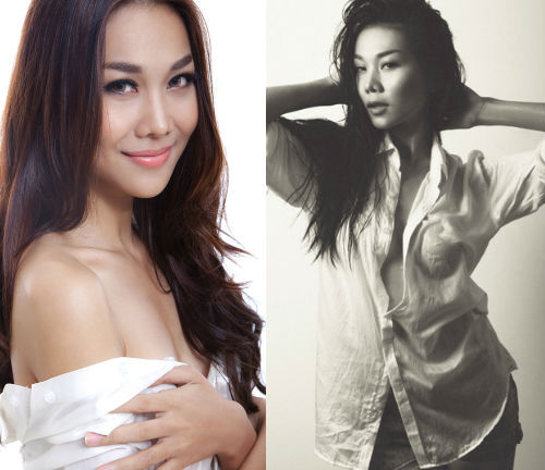 Mỹ nhân Việt buông lơi vòng 1 với sơ mi trắng