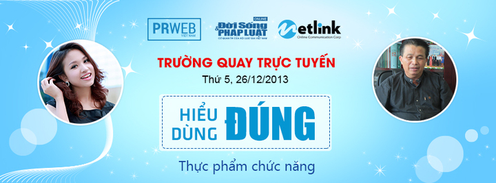 Ít phút nữa sẽ diễn ra Trường quay trực tuyến: Thực phẩm chức năng - Hiểu đúng, Dùng đúng
