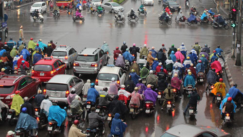 Mưa và rét đậm bao trùm các tỉnh miền Bắc