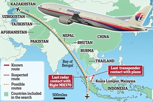 Trung Quốc “đòi” Malaysia cung cấp dữ liệu vệ tinh về MH370