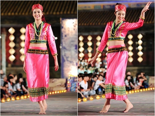 Ngọc Hân làm cô gái Lào trong Festival Huế 2014