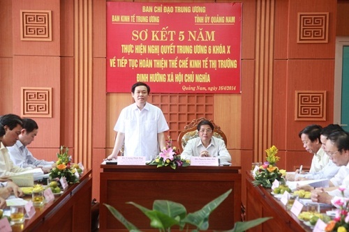 Ban Kinh tế TW sơ kết thực hiện Nghị quyết TW 6 tại miền Trung