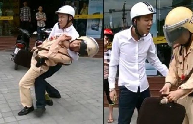 Vượt đèn đỏ còn đánh trả CSGT để cướp chìa khóa