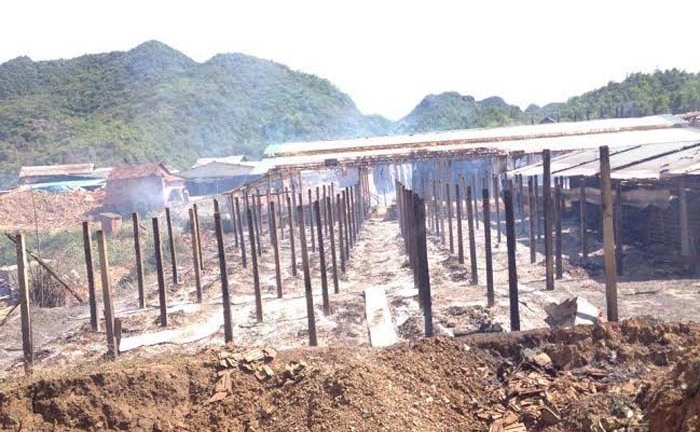 Lò gạch bùng cháy, khu làng nghề bị thiêu rụi