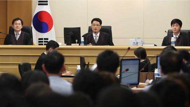 Các thủy thủ phà chìm Sewol hầu tòa