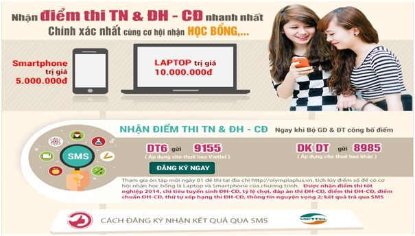 Tra cứu điểm thi - Rinh ngay học bổng
