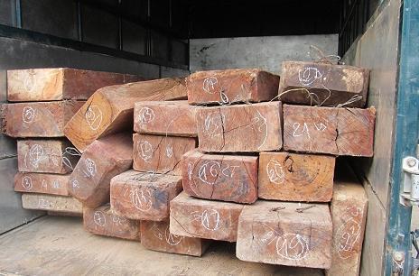 Bắt giữ xe ô tô tải chở 23 hộp gỗ không rõ nguồn gốc