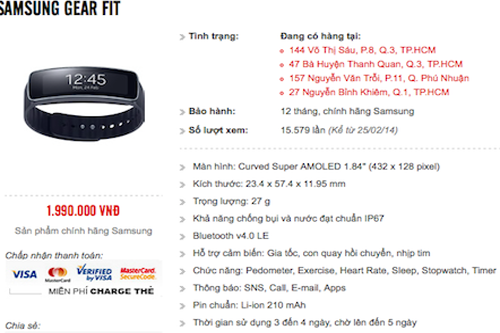 Galaxy Gear Fit, smartwatch xịn rẻ nhất thị trường