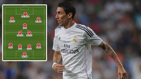 Có Di Maria, Van Gaal sẽ để M.U đá 4-3-3?