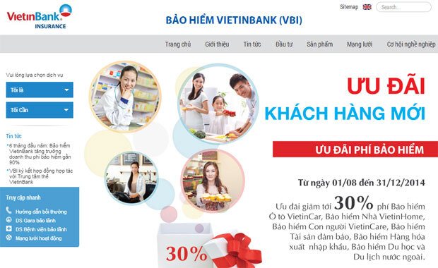 Bảo hiểm VietinBank ra mắt website mới