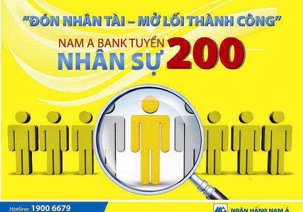 Nam A Bank tuyển 200 nhân sự tại nhiều tỉnh thành