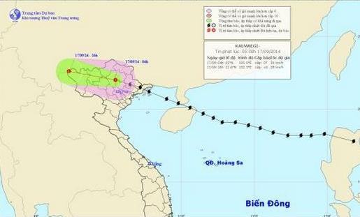 Bão số 3 đã suy yếu thành áp thấp nhiệt đới