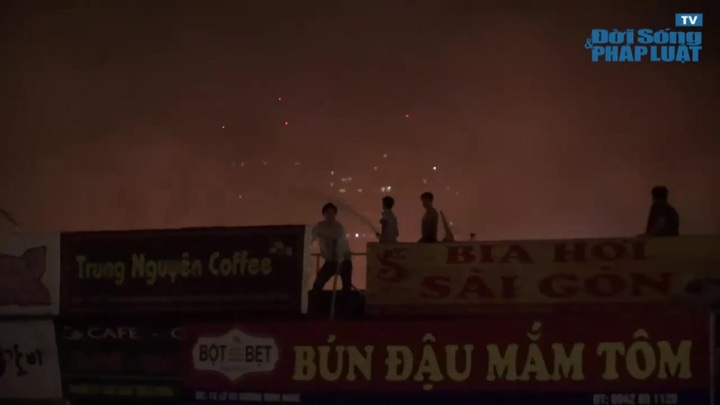 Clip: Cháy lớn gần toà nhà Keangnam
