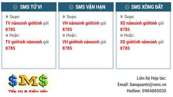 Hợp tác kinh doanh sms tử vi, phong thủy Ất Mùi 2015