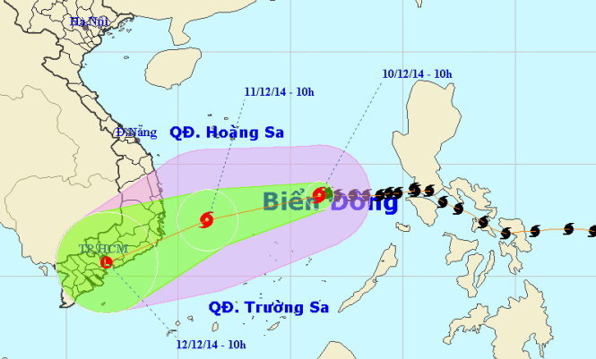 Bão Hagupit có khả năng đổi hướng và mạnh lên