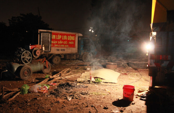 Làm lốp lưu động, một người chết thảm