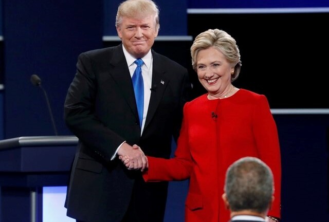 Hillary Clinton và Donald Trump bắt đầu tranh luận trực tiếp