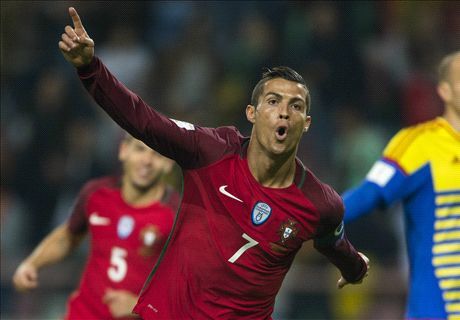 Ronaldo lập poker, Bồ Đào Nha đại thắng Andorra kiểu tennis