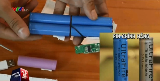 Những chiếc pin sạc dự phòng chứa toàn...cát, bột lạ