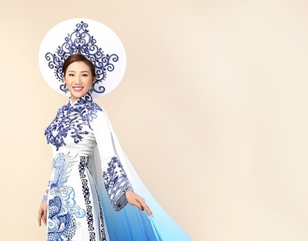 Hoa hậu Liên lục địa: Bảo Như mặc trang phục lấy cảm hứng từ gốm sứ Việt Nam