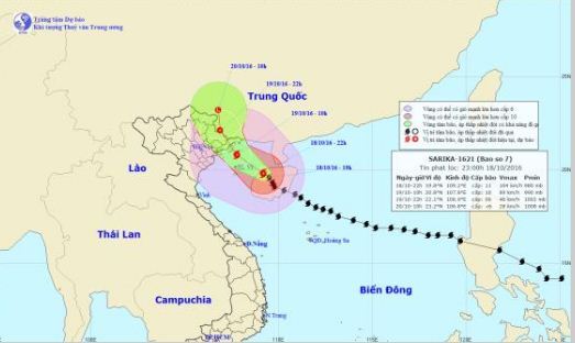 Dự báo thời tiết hôm nay 19/10: Bão số 7 giảm cấp 