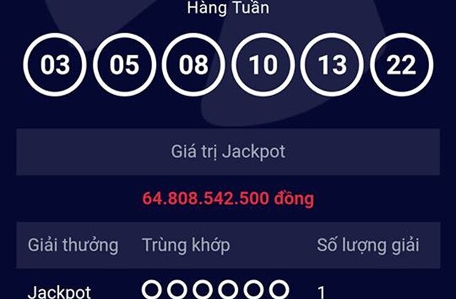 Người trúng giải đặc biệt Jackpot 65 tỷ đồng đến từ TP HCM