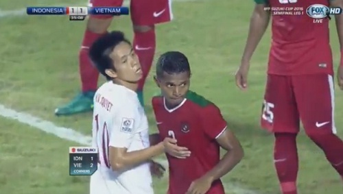 Việt Nam thua sát nút Indonesia với tỉ số 1-2