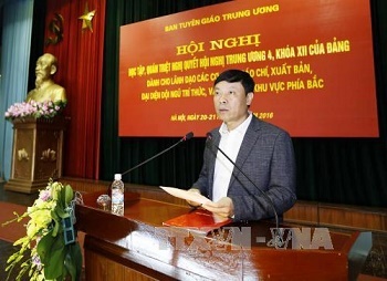 Quán triệt Nghị quyết Trung ương 4 cho lãnh đạo cơ quan báo chí khu vực phía Bắc