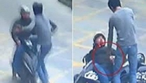 Tài xế xe tải song phi, đạp ngã tên trộm đi xe máy