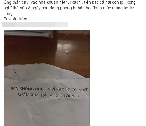 Bật cười với tên trộm trả lại đồ tận nhà vì không thể đem bán