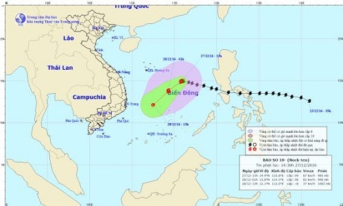 Tin mới nhất về cơn bão số 10 và công tác ứng phó