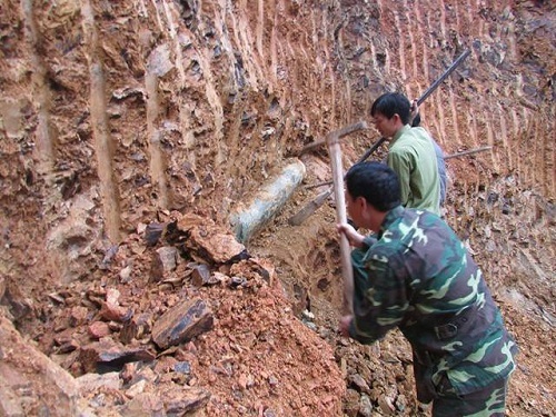 Nghệ An: Phát hiện và xử lý bom 