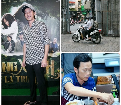 Hoài Linh ngồi xe máy, đi dép lê đến dự sự kiện