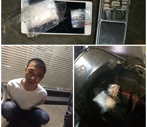 Hà Nội: 141 bắt giữ đối tượng giấu ma túy trong mũ bảo hiểm