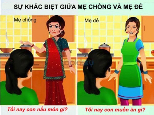 7 điểm khác biệt giữa mẹ đẻ và mẹ chồng