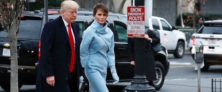 Thời trang thanh lịch của phu nhân Donald Trump trong ngày chồng nhậm chức