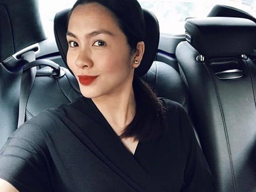 Tăng Thanh Hà lại than thở chuyện vóc dáng ở tháng cuối thai kỳ