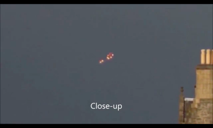 'UFO' bí ẩn phát sáng, lơ lửng trên bầu trời Pháp