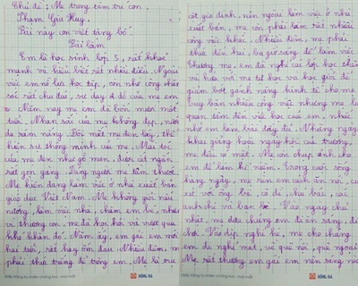 Bài văn tả mẹ nhưng lại ra bố của bé lớp 5 khiến ai cũng nghẹn ngào